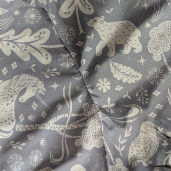 3-6M Lands End Snowsuit with Faux Fur Hood - Picture 3 of 3